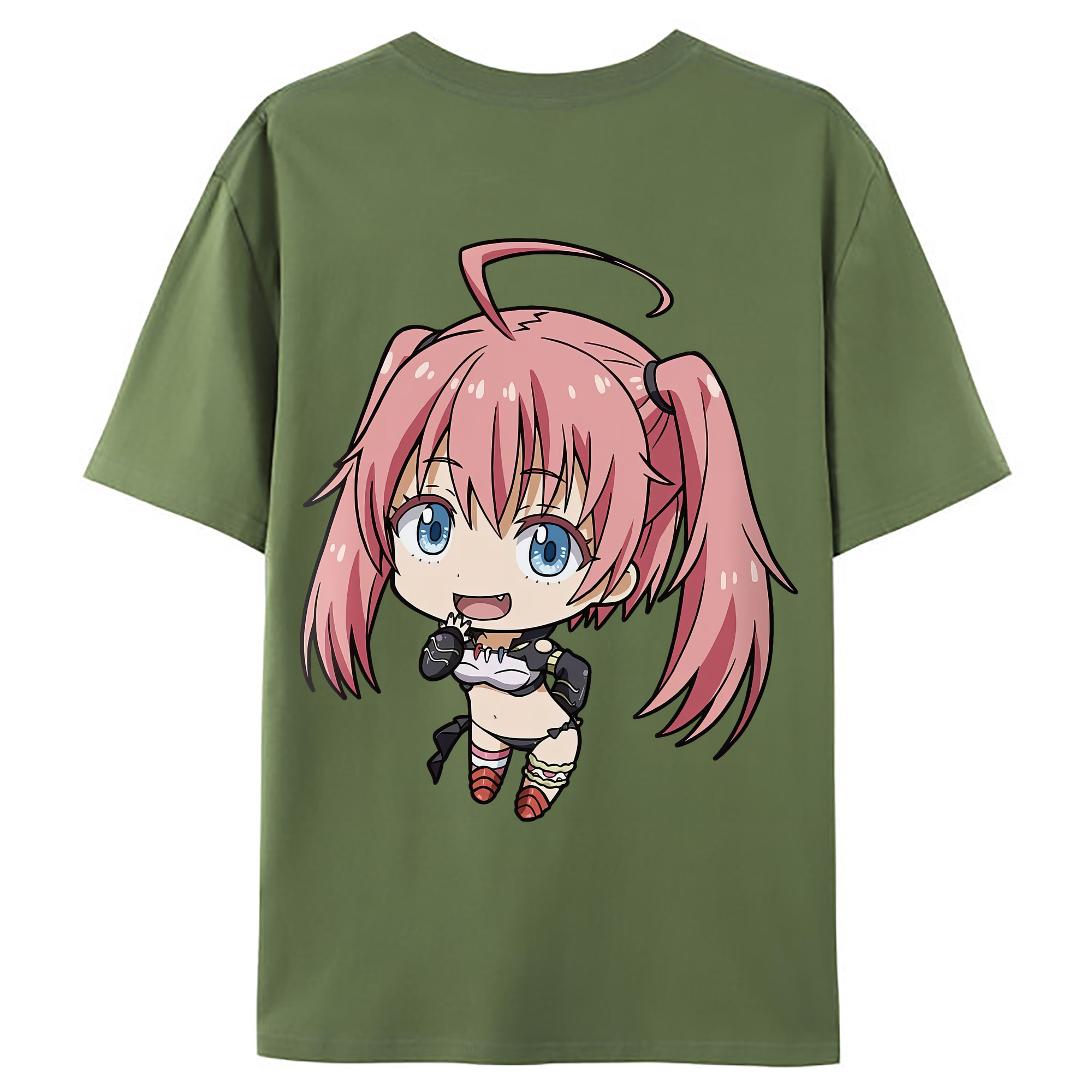 （画像用） 転スラ Regarding Reincarnated to Slime 綿100％ メンズ半袖Tシャツ（バックプリント） 通気性